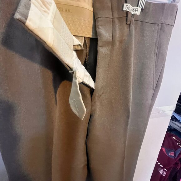 Vintage Sears Perma-Prest Pants W32 L30 Beige Flexslik Waistband 70s Mens Trouse - Picture 3 of 3